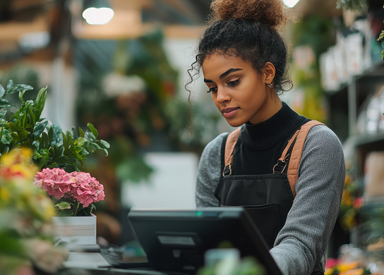 black women surounded by flowers